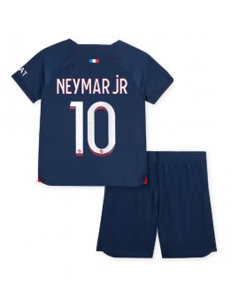 Paris Saint-Germain Neymar Jr #10 Heimtrikotsatz für Kinder 2023-24 Kurzarm (+ Kurze Hosen)